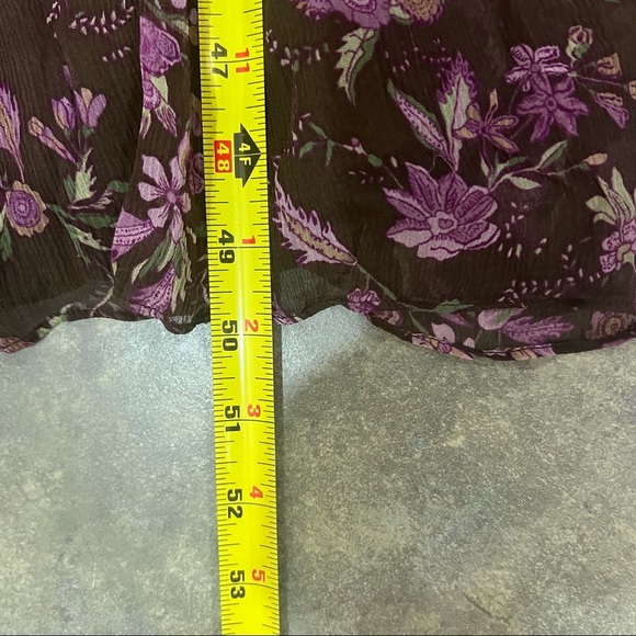 Charter Club 100% Silk Maxi Dress Fairy Purple Floral Womens Sz 18W Boho Cottage - Picture 8 of 8